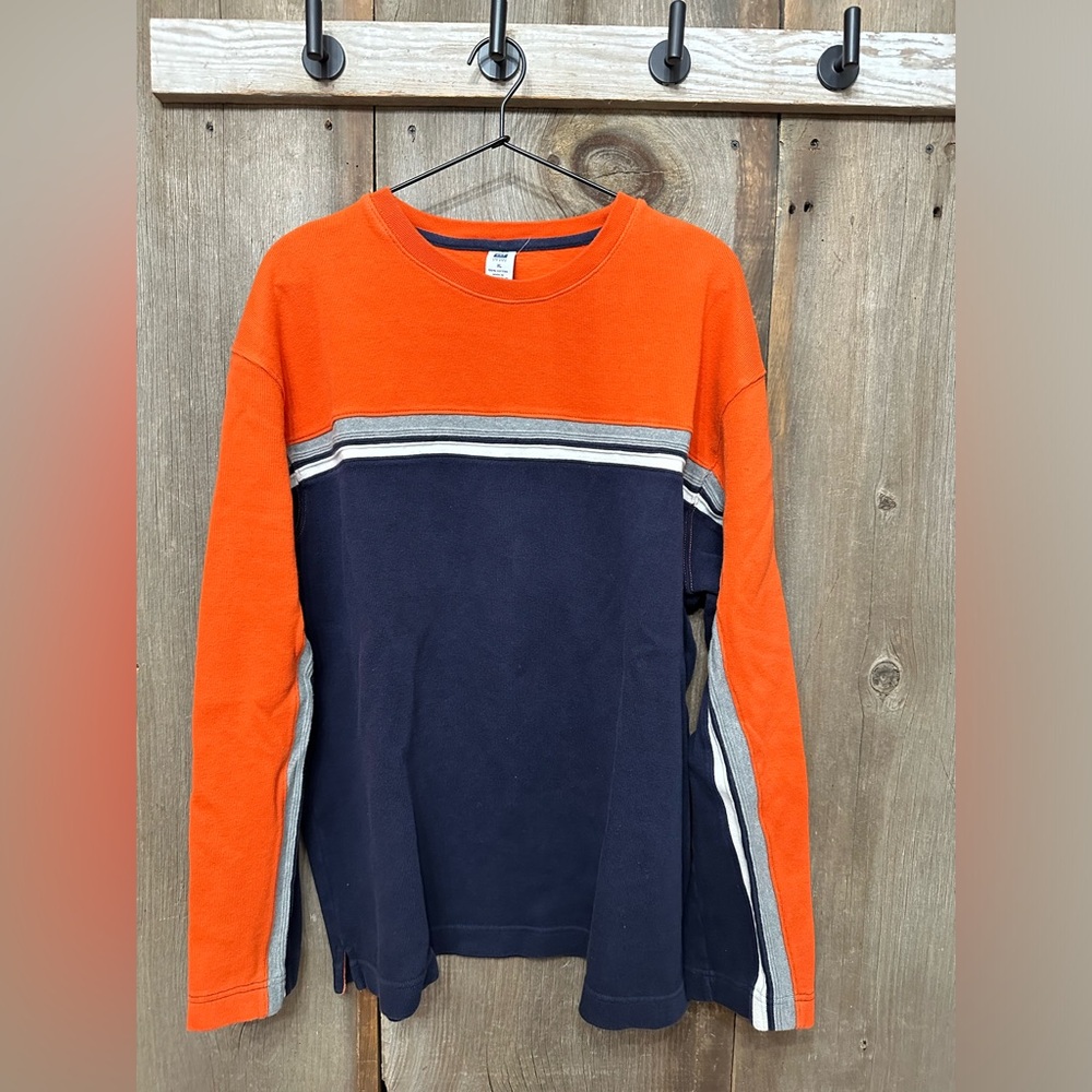 Y2K Gap Factory Long Sleeve Top in Blue Orange Size XL Men’s